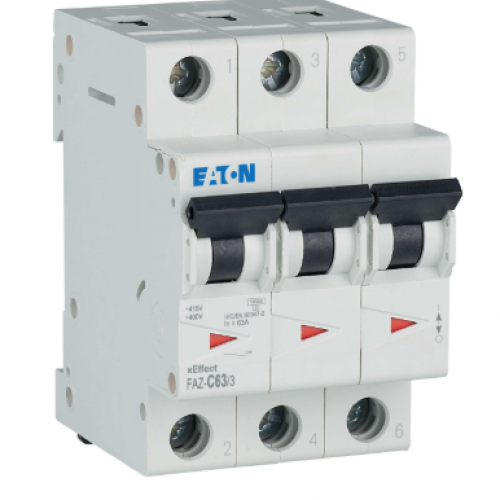 Eaton Moeller Series FAZ-D32/3 - Miniature circuit breaker (MCB) 32A D 15KA 3pol FAZ-C63/4 - Miniature circuit breaker (MCB) 63A C 15KA 4pol