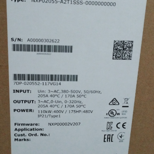 Vacon NXP02055-A2T1SSS-0000000000